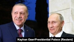 Орусиянын президенти Владимир Путин менен Түркиянын лидери Режеп Тайып Эрдоган.