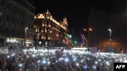 Proteste antiguvernamentale la Budapesta, aprilie 2018