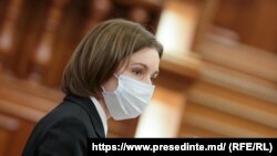 Președinta Maia Sandu la prima ședință a Parlamentului, 26 iulie, 2021