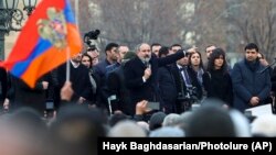 Армениянын премьер-министри Никол Пашинян эл алдына чыкты, 25-февраль, 2021-жыл.