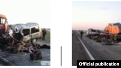 Казакстан -- жол кырсыгынан бир көрүнүш. 8-май, 2012.