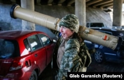 Тетяна Чорновол, колишня парламентарка України, військовослужбовиця, операторка системи протитанкової керованої ракетної зброї. Київська область, 20 березня 2022 року