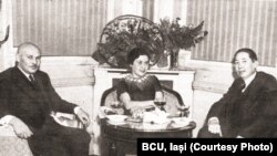 Mihail Ostrovski (stânga) la o întrevedere cu Nicolae Titulescu 