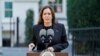 Democratic presidential nominee and U.S. Vice President Harris marks the anniversary of the Oct. 7 Hamas attacks on Israel, in Washington