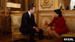 Саломе Зурабишвили и Эммануэль Макрон (архивное фото)