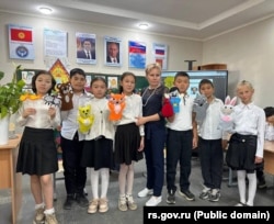 Қырғызстан мектебіндегі шара.