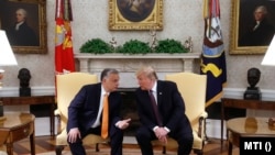 Orban i tadašnji predsednik SAD Donald Tramp na sastanku u Beloj kući, maj 2019.