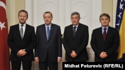 Turski premijer sa članovima Predsjedništva BiH, Sarajevo, 14. septembar 2012.