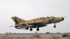An Iranian F-7 takes off. Decades of Western sanctions against Tehran have made it difficult to get spare parts for the jets and to maintain the fleet.
