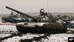 Ресей әскерінің оңтүстіктегі Ростов облысындағы әскери жаттығуы.