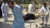 A police casualty from the May 6 bombing in Bannu