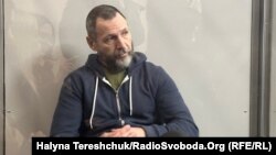 Підозрюваний у вбивстві Андрія Парубія Михайло Сцельніков під час судового засідання. Львів, 24 жовтня 2025 року