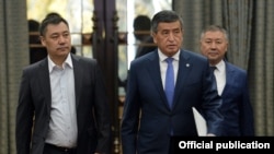 Сооронбай Жээнбеков менен Садыр Жапаров. 16-октябрь, 2020-жыл.