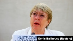 Directoarea Agenției Națiunilor Unite pentru drepturile Omului Michelle Bachelet 