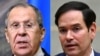 Szergej Lavrov orosz és Marco Rubio amerikai külügyminiszter