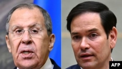 Szergej Lavrov orosz és Marco Rubio amerikai külügyminiszter