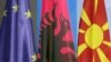 Знамињата на ЕУ, Албанија и Северна Македонија