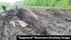 Состояние дороги после дождя