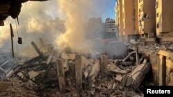 Urmările atacurilor israeliene asupra suburbiilor Beirutului. 24 octombrie.