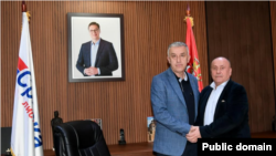 Sreqko Spasiq dhe kryetari i Listës Serbe, Zllatan Ellek. 