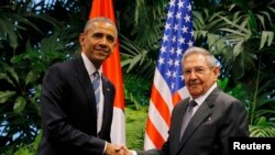 АКШ Президенти Барак Обама менен Куба Президенти Раул Кастро. Гавана ш. 21.3.2016. 
