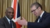 Britanski ministar vanjskih poslova David Lammy sa predsednikom Srbije Aleksandrom Vučićem u Beogradu, 2. april 2025.