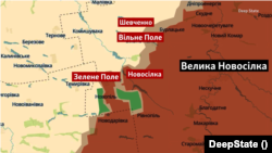 Напівоточення на відтинку Новосілка-Рівнопіль-Зелене поле, Новопавлівський напрямок, мапа DeepState станом на 18 червня 2025 року