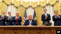 ترامپ در کنفرانس خبری روز پنجشنبه در کاخ سفید