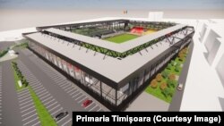 Proiectul arenei municipale din Timișoara, aflat în construcție