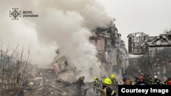 Наслідки російського ракетного удару по Полтаві, архівне фото, лютий 2025 року