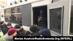 Представників С14 затримали на політичній акції, Київ 9 лютого 2019 року