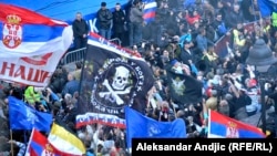 Sa mitinga u Beogradu, 15. novembar 2014.