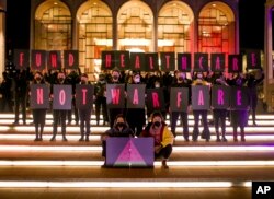 Protesta para Qendrës Lincol më 1 dhjetor 2023.