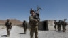 U.S. troops patrol at an Afghan National Army base in Logar Province (file photo)