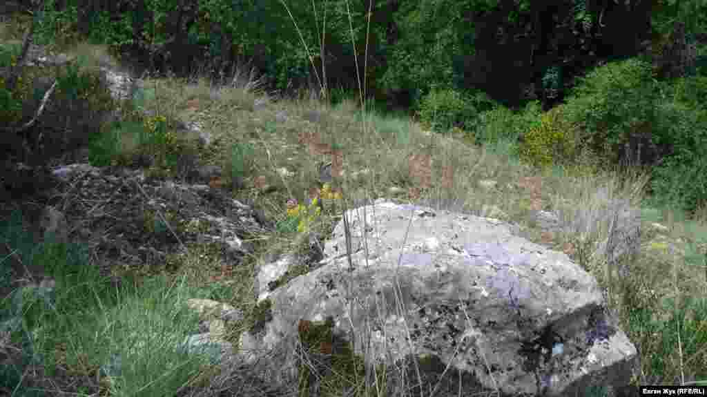 Крутой каменистый склон