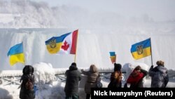 Протест за поддршка на Украина во Канада во јануари годинава 