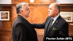 Orbán Viktor miniszterelnök és Wolfgang Sobotka, az osztrák törvényhozás, a Nemzeti Tanács elnöke a budai Várban, 2021. május 31-én