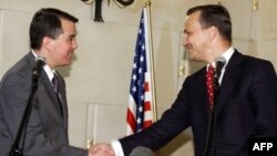 Радослав Сікорський та Джон Руд, Варшава, 14 серпня 2008 р.