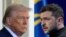 Președintele SUA, Donald Trump, și președintele Ucrainei, Volodimir Zelenski. 