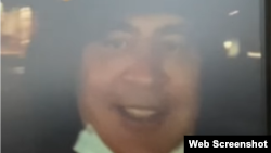 Скріншот із відео Саакашвілі, знятого, як він стверджує, 1 жовтня в Батумі