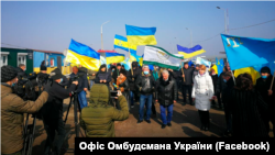 Акція відбулася на адмінкордоні з окупованим Кримом.