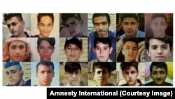 «Эл аралык мунапыс» уюму жарыялаган Иранда былтыр күздө өлтүрүлгөн балдардын сүрөттөрү. 