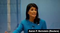 Ambasadorja e Shteteve të Bashkuara në OKB, Nikki Haley.