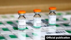 Sinopharm vakcinás fiolák