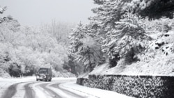 Дорога в Гаспре, 15 января 2021 года