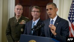 Барак Обама Ооганстан боюнча жарыя жасап жатат. Вашингтон, 15-октябрь, 2015-жыл. 