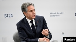 آنتونی بلینکن، وزیر خارجه آمریکا، در نشستی در کنفرانس امنیتی مونیخ 