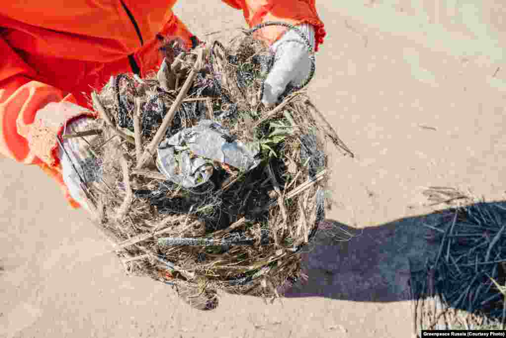 &bdquo;A szemét nagy része egyszer használatos műanyag, eldobható palackok, hungarocell-törmelék, ha egy nagy műanyag habpanel kerül a Ladoga-tóba, több száz apró darabra bomlik szét, és ezeket már lehetetlenség begyűjteni. Ezek az apró darabok különféle nehézfémeket és méreganyagokat szívnak fel, ami ha egy madár vagy hal szervezetébe jut, akkor már nemcsak egy műanyag darab, hanem már egy mérgező műanyag darab&rdquo;- magyarázza Kozlovskikh.