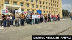 "იბერიის" თანამშრომლების აქცია