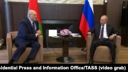 Росія. Зустріч Олександра Лукашенка і президента РФ Володимира Путіна в Сочі восени 2020 року